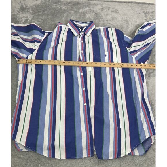 Vintage Ralph Lauren Long Sleeve Button Down Shirt Men's Size XL Blue - Picture 5 of 8